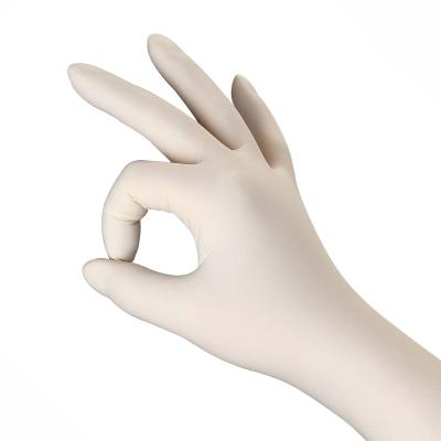 China Factory Direct Anti-slip Waterproof White Powder Sterile Powder Free Examination Gloves Latex Gloves for sale