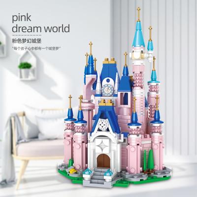 China DIY TOY Pink Dream Castle Girl Blocks 596PCS Legoes 8 Plastic Bricks In 1 Puzzle Educational Toys For Children for sale