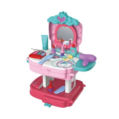 China Dressing Table Toy Best Selling 2 in 1 Shoulder Bag Toy Dresser Toy Girl Pretend Play Toy for sale