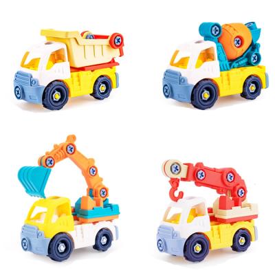 China Assembly Construction Truck Plastic Educational DIY Toys Set Learning Games For Children for sale