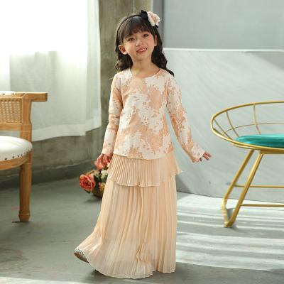 China Baju Kurung Girls Baju Kurung Girls Kids Long Skirt Malaysia Baju Kurung Girl Long Sleeve Islamic Muslim Sequin Dress SIPO-Medium Sleeve for sale