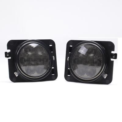 China LED Side Maker Smoke Lens for Jeep Wrangler Amber Front Fenders Flare Parking Turn Indicator Lights for sale