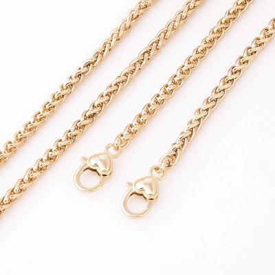 China 120cm Nickel Free DIY Gold Plated Metal Strap Chain Purse Chains Accessories Pinch Shoulder Cross Body Replacement Fastens With Metal Clasp for sale