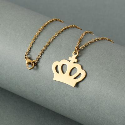 China Nickel Free OEM/ODM Design Stainless Steel 18K Gold Custom Jewelry Personalized Pendant Tags Simple Necklace for sale