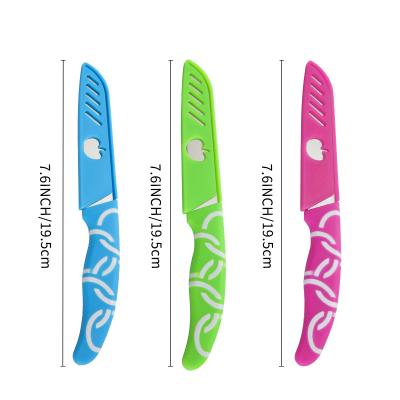 China New Durable Plastic Stainless Steel Handle Set Home Kitchen Fruit Peeling Knife for sale