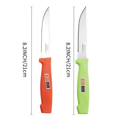 China Sustainable Kitchen Instruments Stainless Steel Sharp Fruit Knife Serrated Knife Fruit Peeling Knife for sale