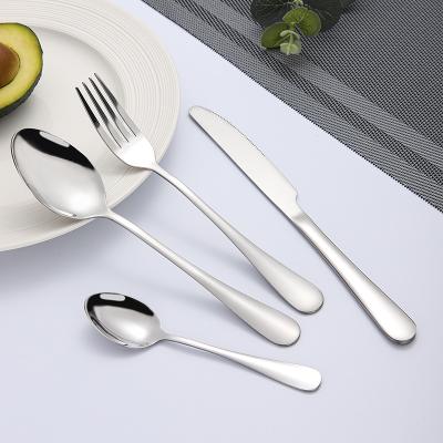 China Promotional Viable Metal Silverware Cutlery Set Hotel Kitchen Knife Fork Spoon Cutlery Set for sale