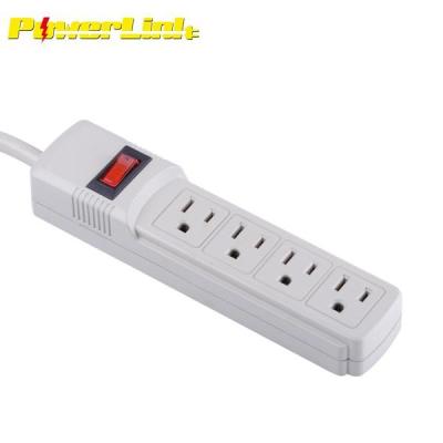 China J07PS USA Mexico Commercial Power Band 4 Outlets Surge Protector S-25H-4 ABS With Overload Switch for sale