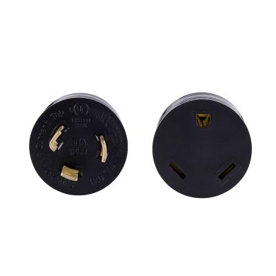 China CR-137 30A RV Male to 30A Generator Female Adapter Plug for RV Power Cord L5-30P30A Male to TT-30R 30A RV Female for sale