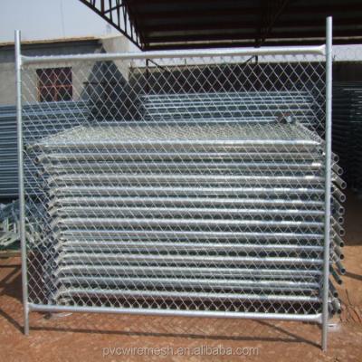 China Mesh Cheap Wholesale Construction Galvanized Chain Link 2.1x2.4m Temporary Fence for sale