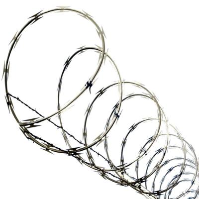 China Used As Fence For Lawn Factory Price High Quality Concertina Razor Barbed Wire With D/A D/P O/A Payment for sale