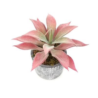 China Z2017 Mini Pot Plush Surface Leaves Artificial Plants For Decoration for sale