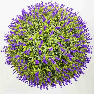 China Artificial Grass Ball 40cm Lavender Of High Quality Artificial Flower Ball Decoration For Indoor Decorative for sale