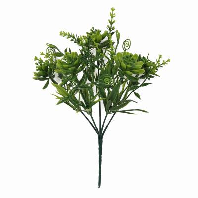 China AHB1072 Decoration Plastic Flower Arrangement with Artificial Green Plants Bush Plant for Home Decor for sale