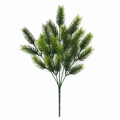 China AHB1077 Decoration Pine Branches At Living Room Artificial Bush Plant For Indoor Decoration Plastic Grass for sale