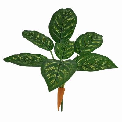 China Simulation YH830-280-7 Contemporary potting water taro leaf artificial bush plant for indoor decoration for sale