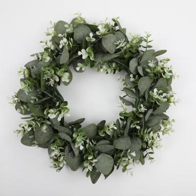 China AGD72 Decoration Factory Wholesale Artificial Plant Garland Artificial Grass Eucalyptus Wreath For Hotel Wedding Home Decoration for sale