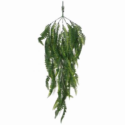 China S325 Boston Decoration Fern Wall Hanging Eucalyptus Artificial Grass Vine For Home Decor for sale