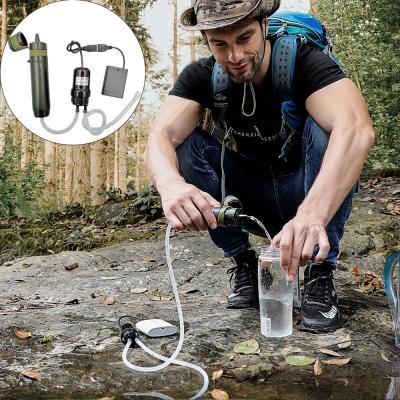 China Camping/Hiking/Outdoor/Travel/Survival/Offroad Outdoor Portable Water Filter Military Travel Trailer with USB Pump for sale