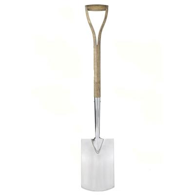 China Garden Shovel Stainless Steel Garden Digging Shovel and Fork with FSC Ash Wood Handle for sale