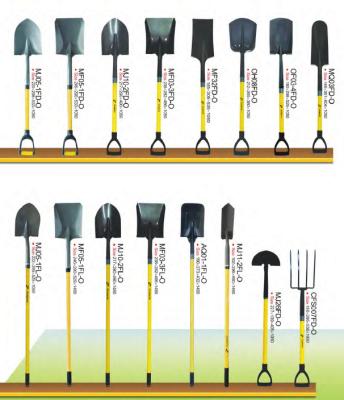 China Carbon steel post hoe digger, trowel, wood/fiberglass handle, made in china for sale