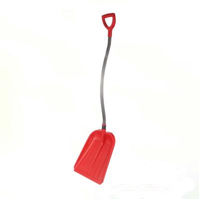 China Ergonomic PP/pc steel handle, or aluminum handle. PC/PP blade, plastic snow scoop shovel for sale