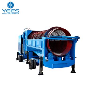 China Portable Gold Washing Drum Machine Diamond Trommel Mobile Wash Plant Reliable Operation 150Tph Large Capacity for sale