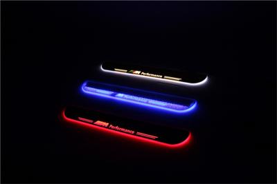 China Red Blue White Door Sill Plates LED Moving Door Scuff For BMW X1 X3 F25 F35 for sale