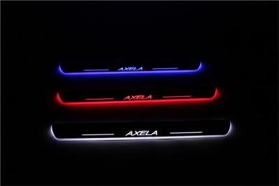 China Side Step LED moving auto door scuff sill plate lights For Mazda 3 or Axela 2014 - 2015 for sale