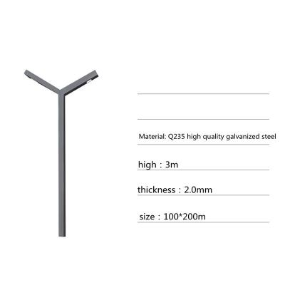 China Outdoor Solar Arm Posts Garden Lamp Light Poles Solar Light Pole Aluminum Pole Price for sale