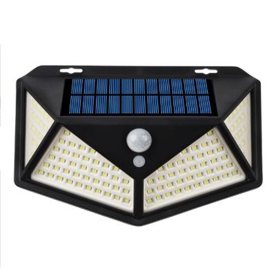 China 100led Outdoor Super Security Garden Street Motion Waterproof Solar Garden Wall Light for Front Door Back Yard Garage for sale