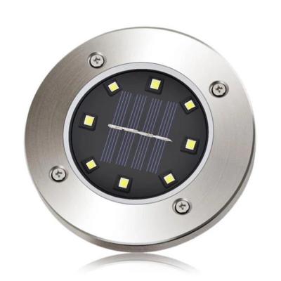 China New 8led Sensor Solar Power Flood Motion Solar Lawn Fill Outdoor Lighting Underground Light for sale