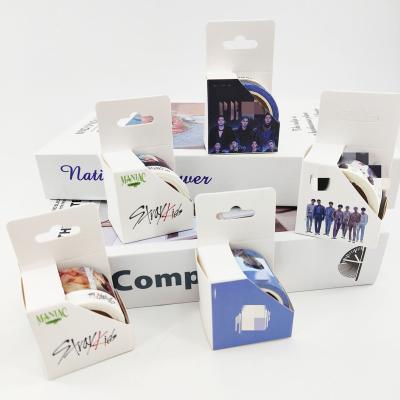 China Wholesale South Korean Idol Group Kpop Merch Kids Bangtan Bangtan Boys Resist Decorative Washi Tape Sticker Tape for sale