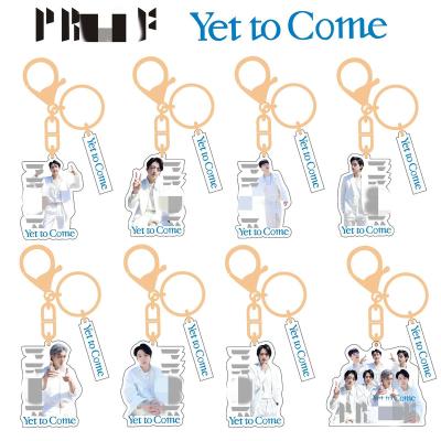 China Promotion Gift Wholesale Kpop Idol Merch Bangtan Boys Hold Up To Come Again MV Key Chain Acrylic Plastic Keychain for sale