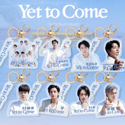 China Promotion Gift Wholesale Kpop Idol Merch Bangtan Boys Hold Up To Come Again MV Key Chain Acrylic Plastic Keychain for sale