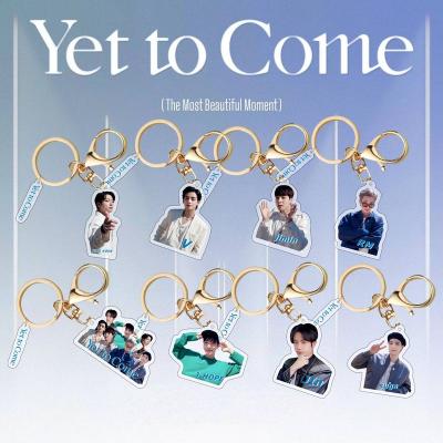 China Promotion Gift Wholesale Kpop Idol Merch Bangtan Boys Hold Up To Come Again MV Key Chain Acrylic Plastic Keychain for sale