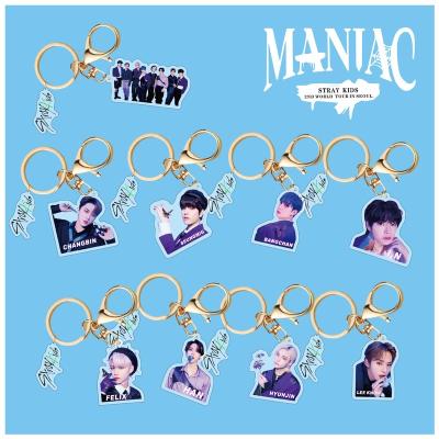 China Promotion Gift Wholesale Kpop Idol Merch Lost Beast Kids 2nd World Tour CRAZY In Japan Key Chain Acrylic Plastic Keychain for sale