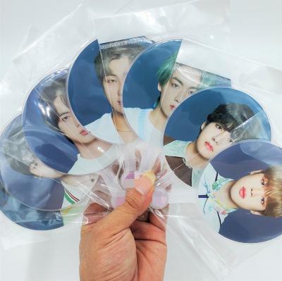 China South Korean Wholesale SOWOOZOO Gathering Image Picket Mini Hand Fan Plastic Fan Merch BTS 2021 Kpop Idol Group for sale