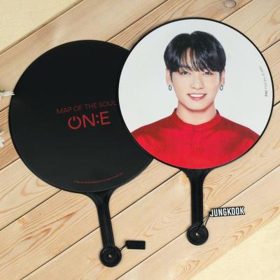 China Wholesale Soul South Korean Kpop Idol Group BTS Merch Card TOP : E Hand Fan Fan Image Plastic Stake for sale