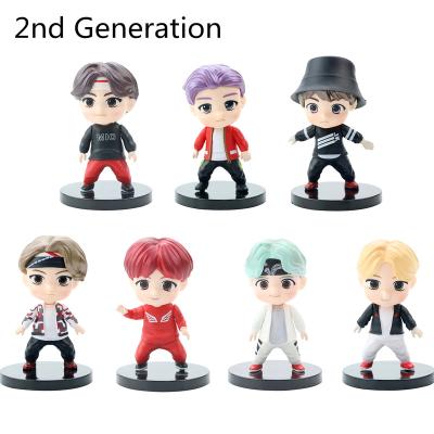 China Cute Idol Merch Cartoon Bedroom MODEL TOY Wholesale KPOP Bangtan Boys Tinytan Dynamite Generation Toy Figure PVC Doll 1st-11th for sale