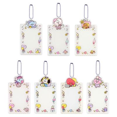 China Normcore/Transparent Clear Advertising Cardboard Poster Cover Card Holder In Merch Group Idol Kpop Transit Baby BT21 Cute Wholesale Minimalist Cartoon for sale