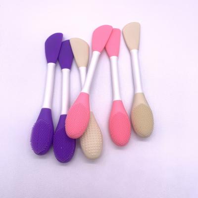 China Soft 2022 Soft Touch Double-End Silicone Cosmetic Cleansing Brushes for sale