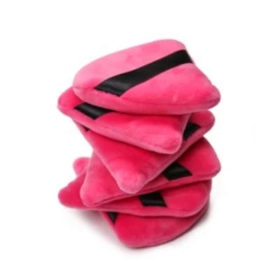 China Cotton plush puff with triangle shape makeup samples cosmetiquera free discount makeup puff for sale