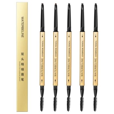 China Universal PMU Eeybrow Lip Eyeline Uni-Brow Eyebrow Pencil Unique Designed Brow Pencil Cosmetics With Duel Tip For Precisely Tinting Eyebrow Brushes for sale