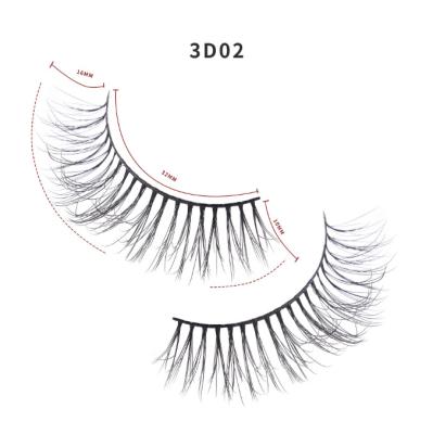 China Mink Premium Synthetic False Eyelashes Grafted Eyelashes From Hair Factory Wholesale 3D for sale