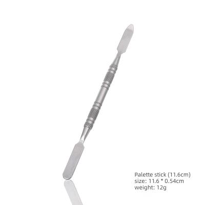 China Stainless Steel Private Label Cosmetic Makeup Blending Palette Make Up Artist Tool Stainless Steel Nail Art Palette Spatula for sale