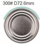 China 300# 72.6mm tin or aluminum round bottom lids for powder,tuna can, easy open end for sale