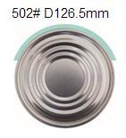 China 502# 127mm tin or aluminum round bottom lids for powder,tuna can, easy open end for sale