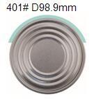 China 401# 99mm tin or aluminum round bottom lids for powder,tuna can, easy open end for sale