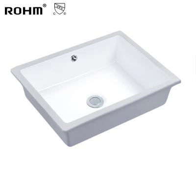 China CUS1808 Eco-friendly Stocked Modern Ceramic Sanitary Sink Ware Hand Sink Bathroom Under Counter Sinks Te koop